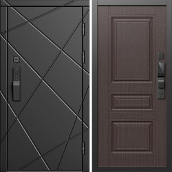 Входная дверь Termo-Door Смарт Лучи Блэк - Классика венге
