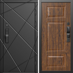 Входная дверь Termo-Door Смарт Лучи Блэк - Лион Дуб