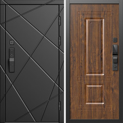 Входная дверь Termo-Door Смарт Лучи Блэк - Мадрид Дуб