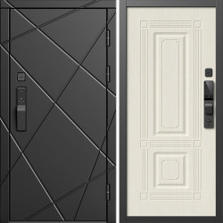 Входная дверь Termo-Door Смарт Лучи Блэк - Мадрид Лиственница