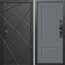 Входная дверь Termo-Door Смарт Лучи Блэк - Марсель Grey софт