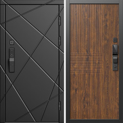 Входная дверь Termo-Door Смарт Лучи Блэк - Мастино Дуб