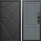Входная дверь Termo-Door Смарт Лучи Блэк - Нео Классика Грей Софт