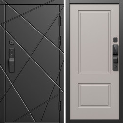 Входная дверь Termo-Door Смарт Лучи Блэк - Нео Классика Капучино