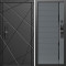 Входная дверь Termo-Door Смарт Лучи Блэк - Порте Grey софт