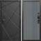Входная дверь Termo-Door Смарт Лучи Блэк - Страйп Грей Софт