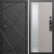 Входная дверь Termo-Door Смарт Лучи Блэк - Зеркало Люмис Капучино