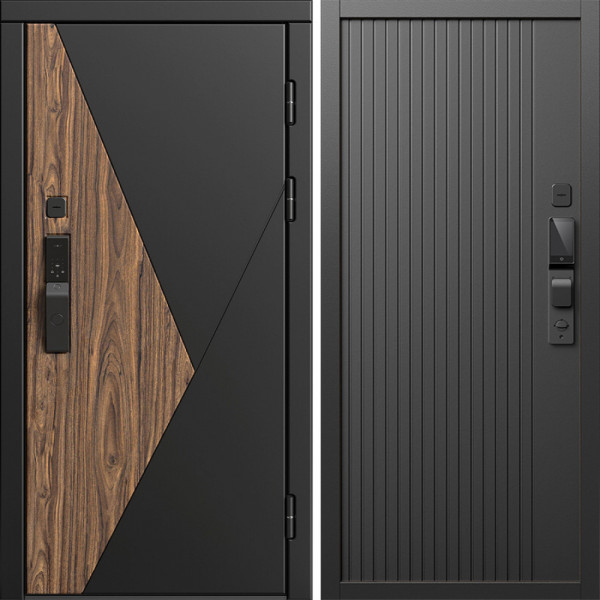 Входная дверь Termo-Door Смарт Матрикс - Флэт Черный кварц