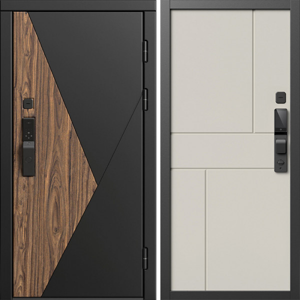 Входная дверь Termo-Door Смарт Матрикс - Горизонт Слоновая кость