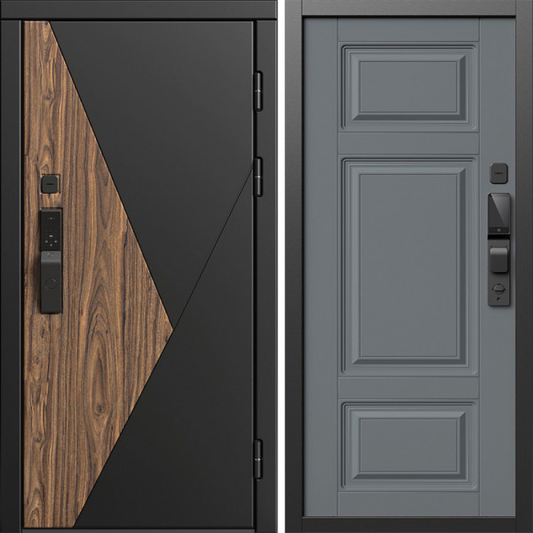 Входная дверь Termo-Door Смарт Матрикс - Лион Grey софт