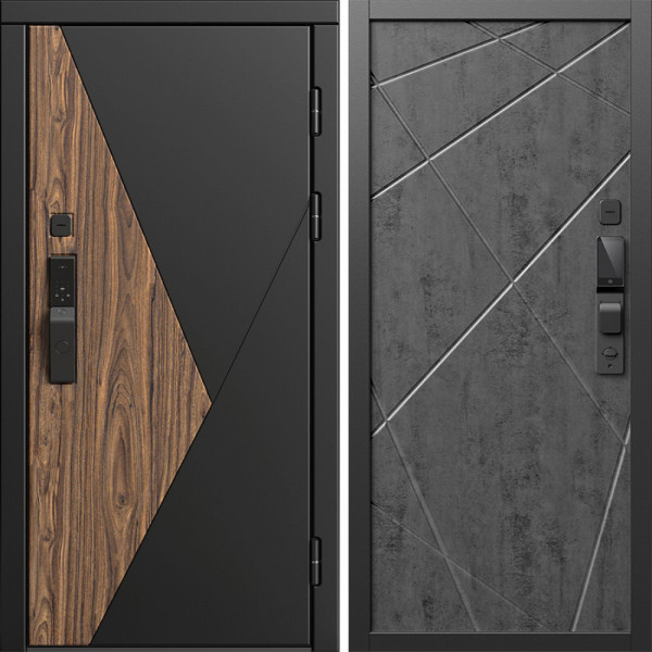 Входная дверь Termo-Door Смарт Матрикс - Лучи бетон темный