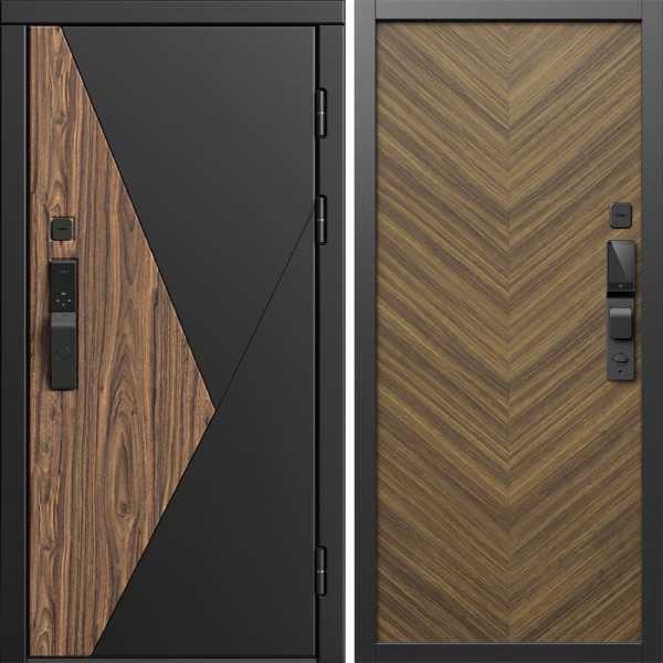 Входная дверь Termo-Door Смарт Матрикс - Плаза Елочка Орех