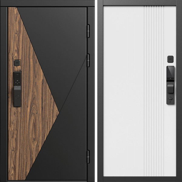 Входная дверь Termo-Door Смарт Матрикс - Страйп Белый Софт