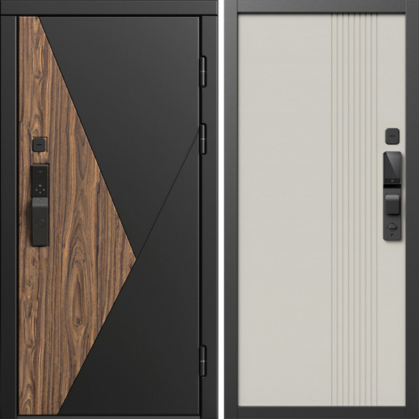 Входная дверь Termo-Door Смарт Матрикс - Страйп Слоновая Кость