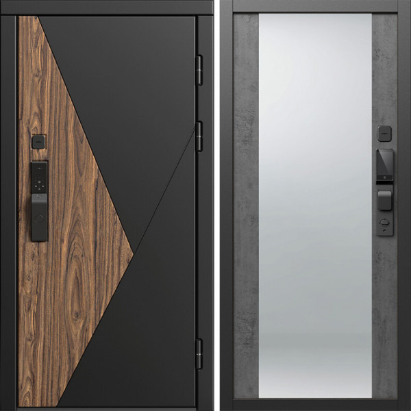 Входная дверь Termo-Door Смарт Матрикс - Зеркало бетон темный