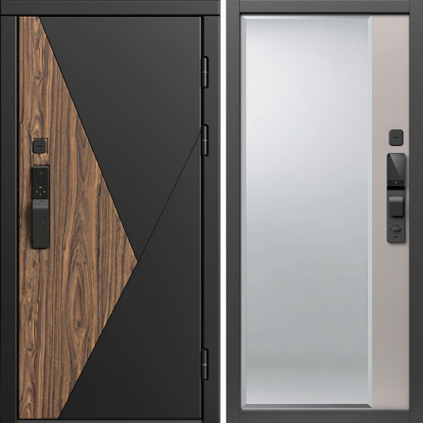 Входная дверь Termo-Door Смарт Матрикс - Зеркало Фацет Капучино