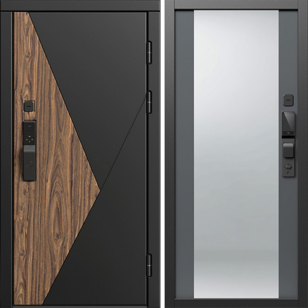 Входная дверь Termo-Door Смарт Матрикс - Зеркало Grey Софт