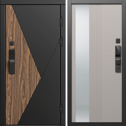 Входная дверь Termo-Door Смарт Матрикс - Зеркало Люмис Капучино