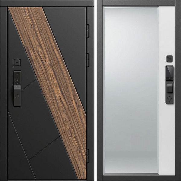 Входная дверь Termo-Door Смарт Нова - Зеркало Фацет Белый софт