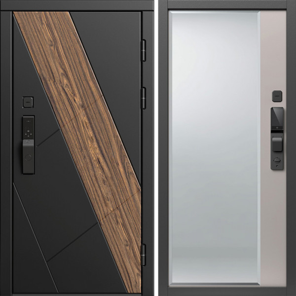Входная дверь Termo-Door Смарт Нова - Зеркало Фацет Капучино