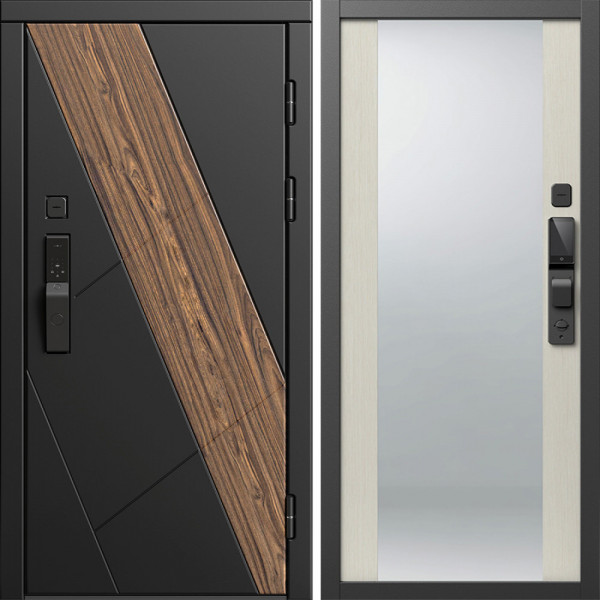 Входная дверь Termo-Door Смарт Нова - Зеркало лиственница
