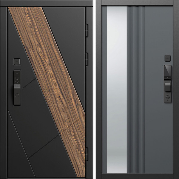 Входная дверь Termo-Door Смарт Нова - Зеркало Люмис Грей Софт