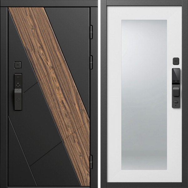 Входная дверь Termo-Door Смарт Нова - Зеркало Триумф Белый софт