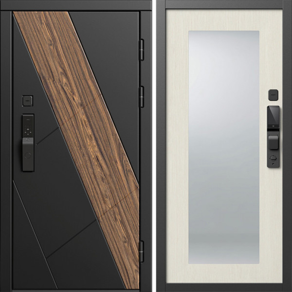 Входная дверь Termo-Door Смарт Нова - Зеркало Триумф лиственница