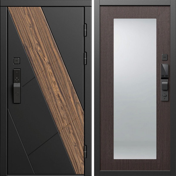 Входная дверь Termo-Door Смарт Нова - Зеркало Триумф венге