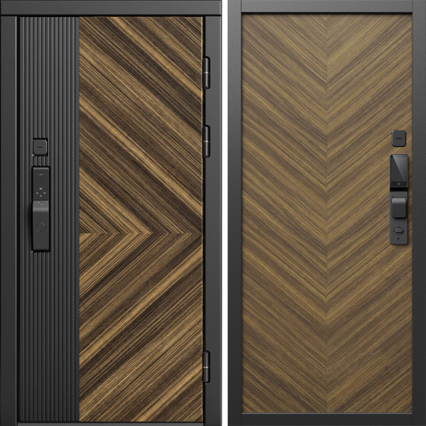 Входная дверь Termo-Door Смарт Олимп - Плаза Елочка Орех