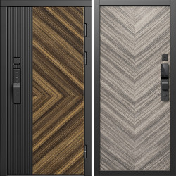 Входная дверь Termo-Door Смарт Олимп - Плаза Елочка Серая