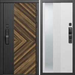 Входная дверь Termo-Door Смарт Олимп - Зеркало Люмис Белый Софт