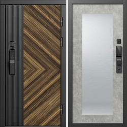 Входная дверь Termo-Door Смарт Олимп - Зеркало Триумф бетон светлый