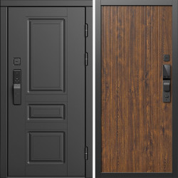 Входная дверь Termo-Door Смарт Орегон Блэк - Флэт Дуб