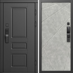 Входная дверь Termo-Door Смарт Орегон Блэк - Лучи бетон светлый