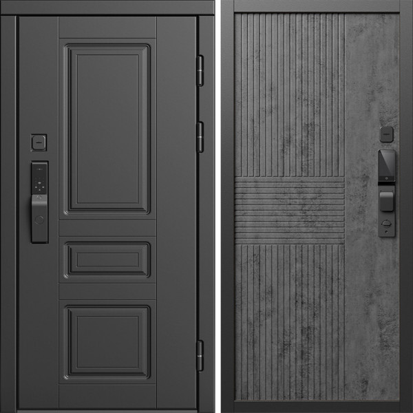 Входная дверь Termo-Door Смарт Орегон Блэк - Мастино Бетон темный