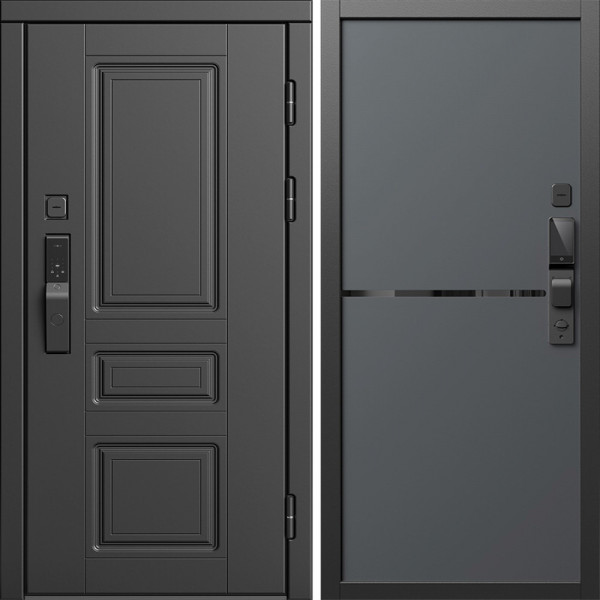 Входная дверь Termo-Door Смарт Орегон Блэк - Нео Графит