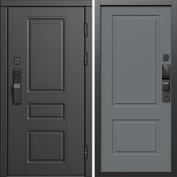 Входная дверь Termo-Door Смарт Орегон Блэк - Нео Классика Грей Софт