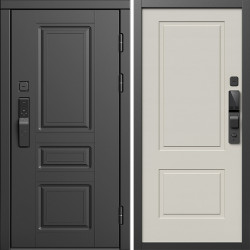 Входная дверь Termo-Door Смарт Орегон Блэк - Нео Классика Слоновая Кость