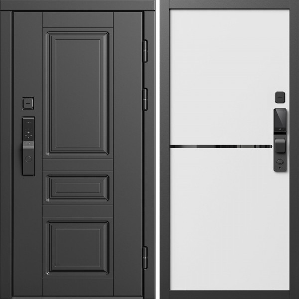 Входная дверь Termo-Door Смарт Орегон Блэк - Нео White