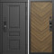 Входная дверь Termo-Door Смарт Орегон Блэк - Плаза Елочка Орех