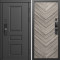Входная дверь Termo-Door Смарт Орегон Блэк - Плаза Елочка Серая