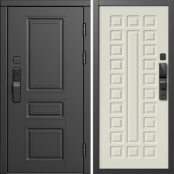 Входная дверь Termo-Door Смарт Орегон Блэк - Престиж бежевый матовый