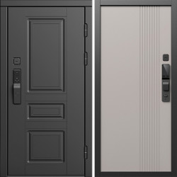 Входная дверь Termo-Door Смарт Орегон Блэк - Страйп Капучино