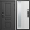 Входная дверь Termo-Door Смарт Орегон Блэк - Зеркало Люмис Белый Софт