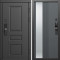 Входная дверь Termo-Door Смарт Орегон Блэк - Зеркало Люмис Грей Софт