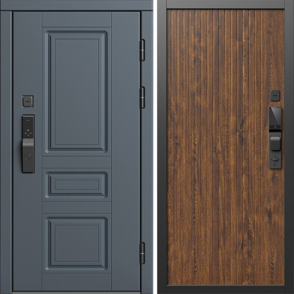 Входная дверь Termo-Door Смарт Орегон Графит - Флэт Дуб