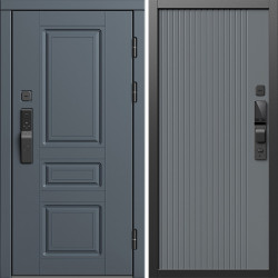 Входная дверь Termo-Door Смарт Орегон Графит - Флэт Grey софт