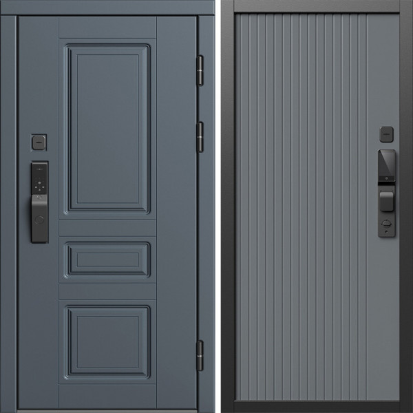 Входная дверь Termo-Door Смарт Орегон Графит - Флэт Grey софт