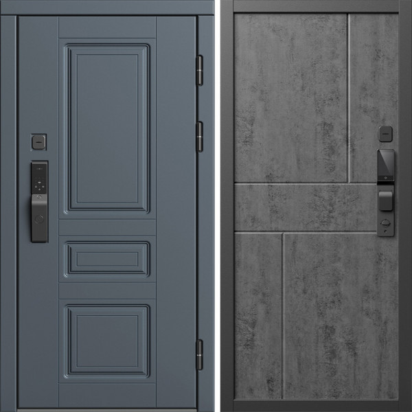 Входная дверь Termo-Door Смарт Орегон Графит - Горизонт бетон темный